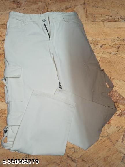White Cargo Jeans